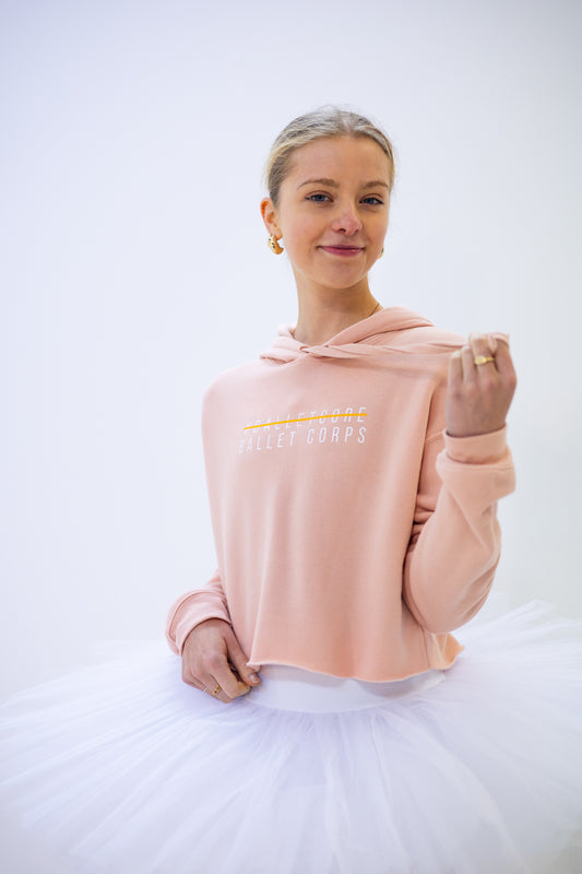 #BalletCore Crop Hoodie