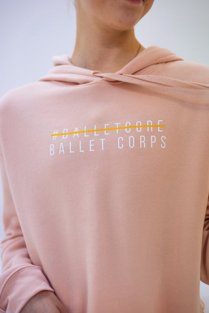 #BalletCore Crop Hoodie