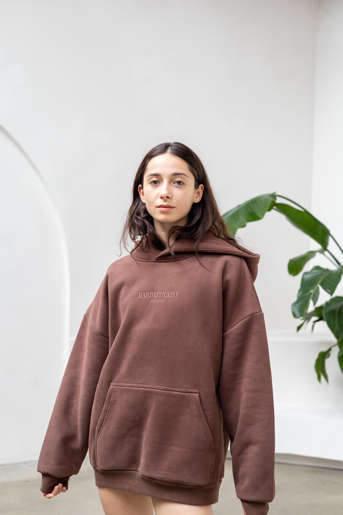 The Oversized Hoodie in Chocolate Brown