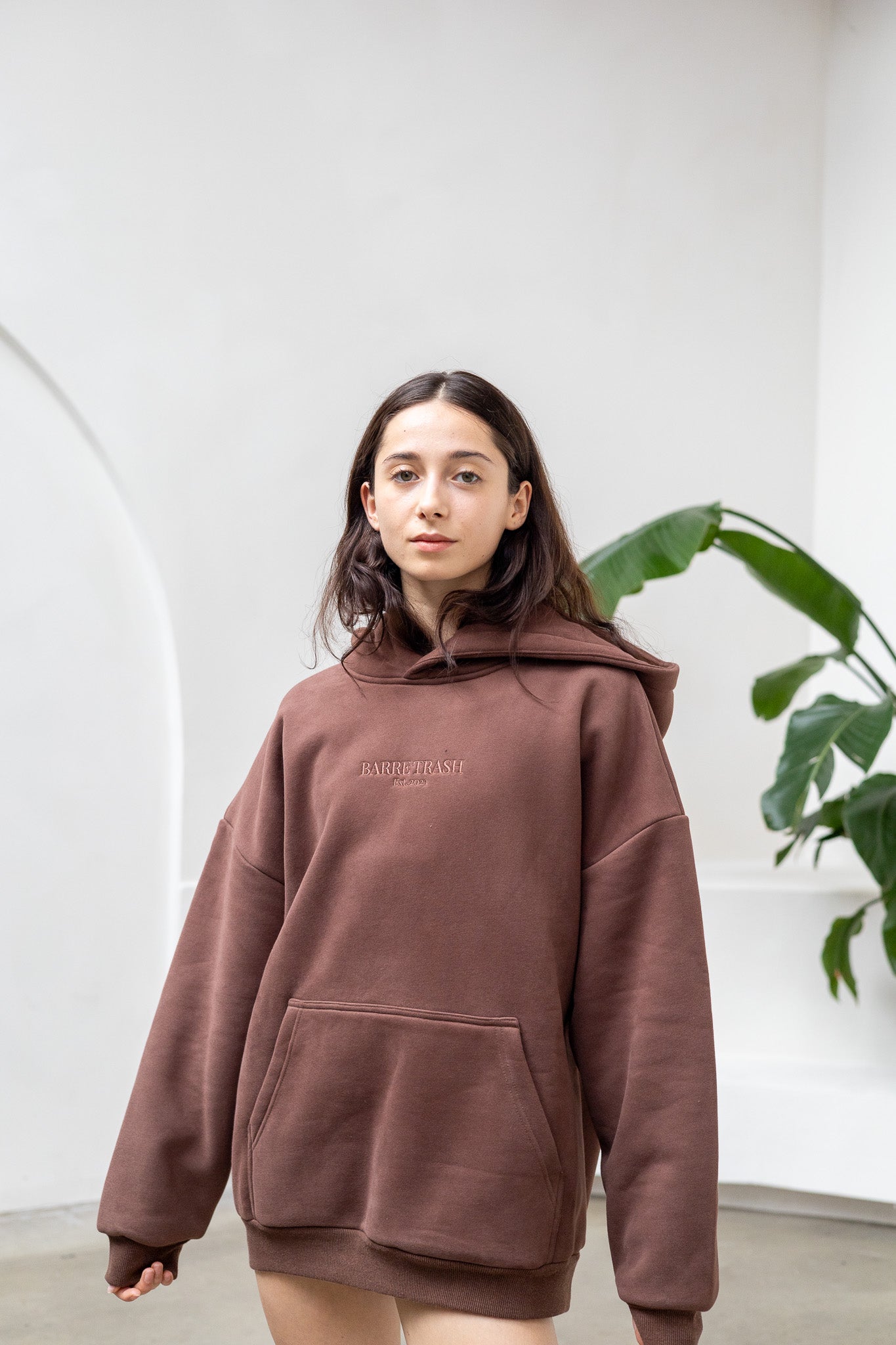 The Oversized Hoodie in Chocolate Brown