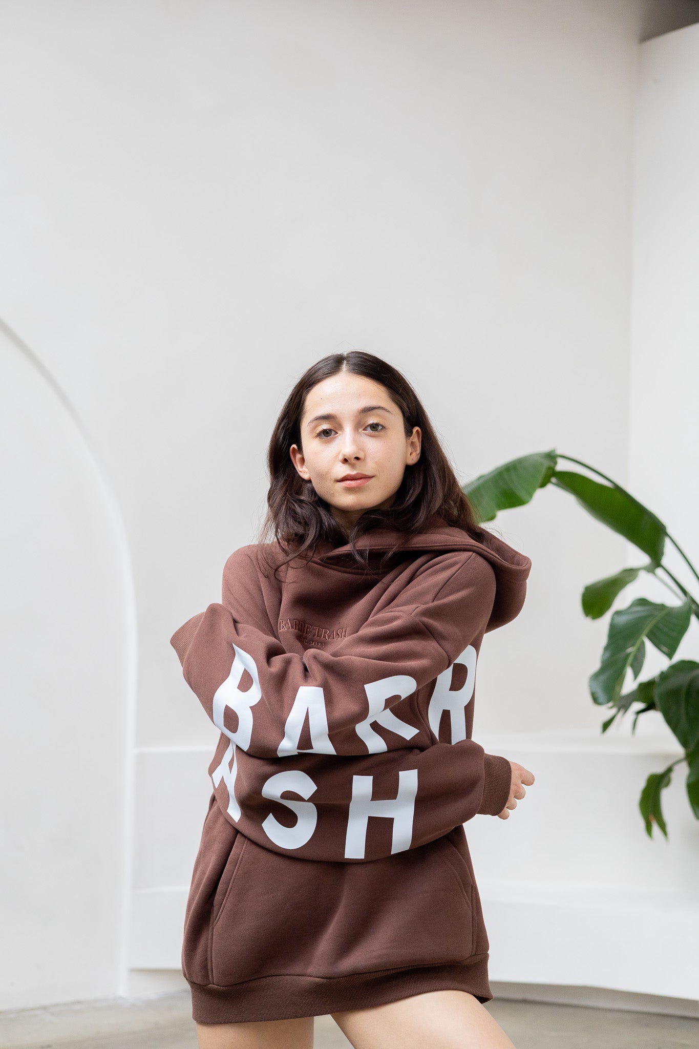 The Oversized Hoodie in Chocolate Brown