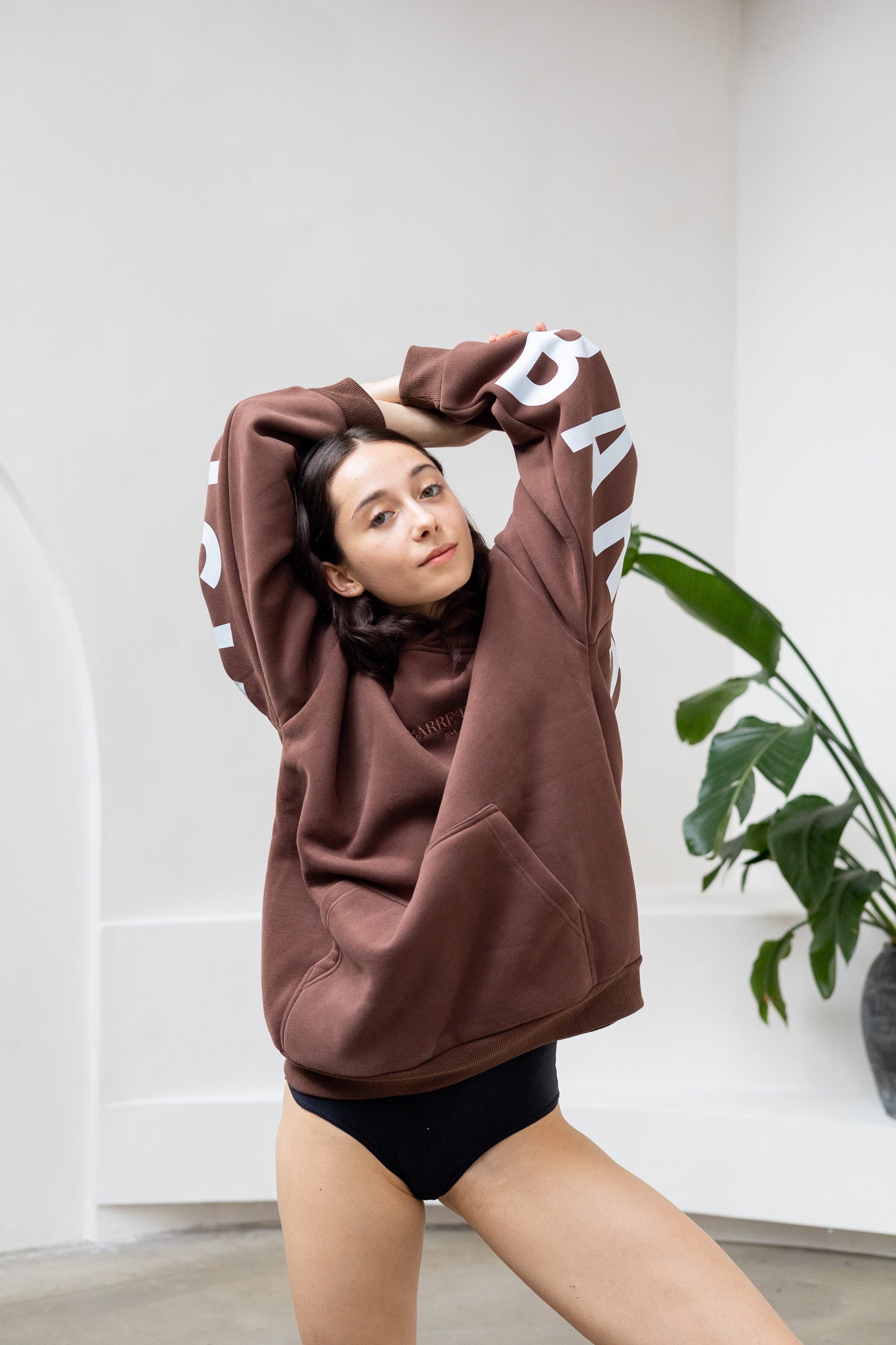 The Oversized Hoodie in Chocolate Brown