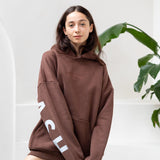 The Oversized Hoodie in Chocolate Brown