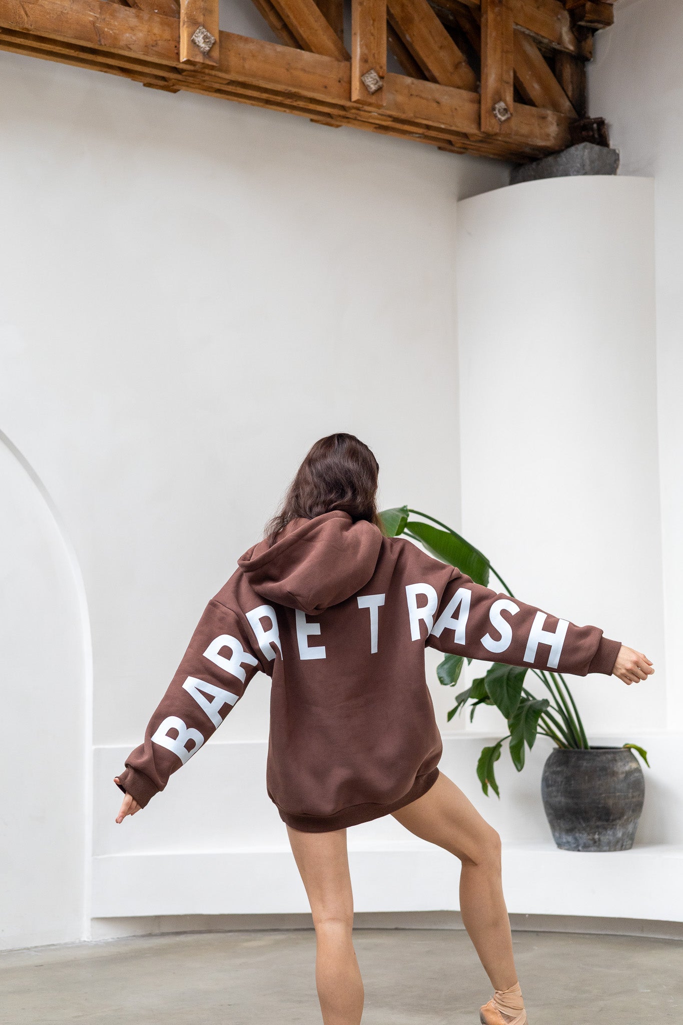 The Oversized Hoodie in Chocolate Brown
