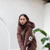 The Oversized Hoodie in Chocolate Brown