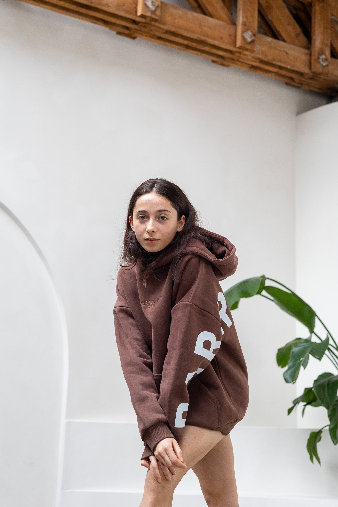 The Oversized Hoodie in Chocolate Brown