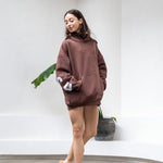 The Oversized Hoodie in Chocolate Brown