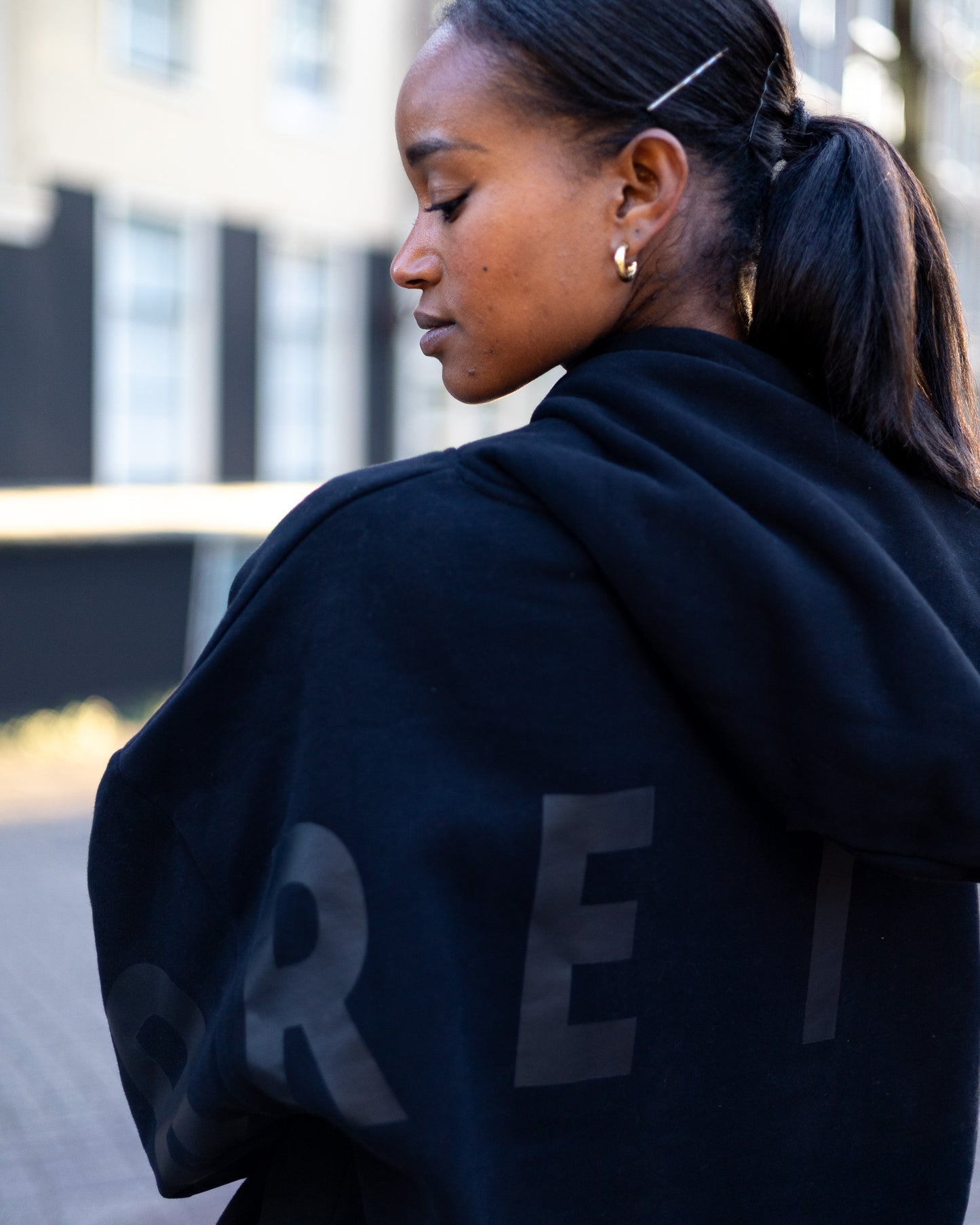 Black on Black Oversized Hoodie