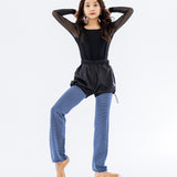 Leg Warmers - Striped Navy (NEW)