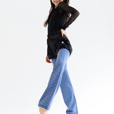 Leg Warmers - Striped Navy (NEW)