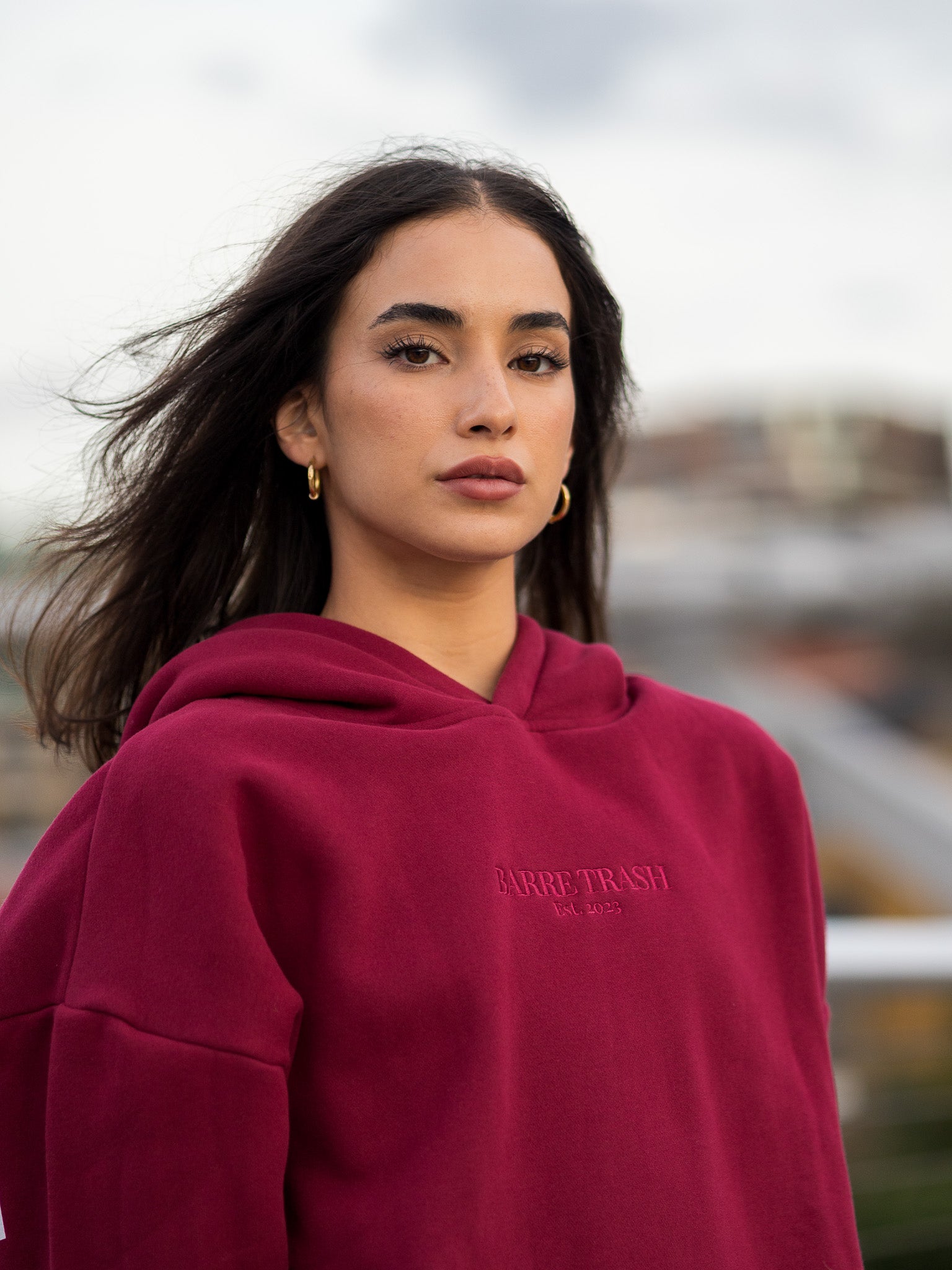 The Oversized Hoodie in Burgundy