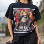 'Lil Ratty Tee album-art rat print close-up