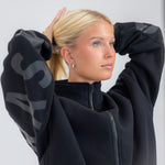 The Oversized Zip-Up in Black by Barre Trash
