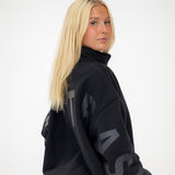 The Oversized Zip-Up in Black by Barre Trash