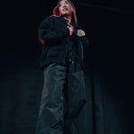 Black Oversized Zip-Up worn by Swanice
