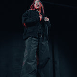 Black Oversized Zip-Up worn by Swanice