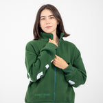 The Oversized Zip-Up in Emerald by Barre Trash