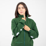 The Oversized Zip-Up in Emerald by Barre Trash
