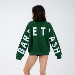 The Oversized Zip-Up in Emerald by Barre Trash