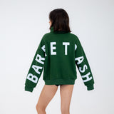 The Oversized Zip-Up in Emerald by Barre Trash