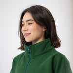 The Oversized Zip-Up in Emerald by Barre Trash