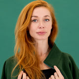 The Oversized Zip-Up in Emerald by Barre Trash
